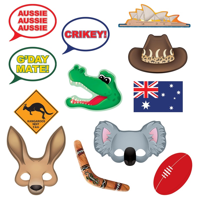 144 Pack Beistle Australian Party Photo Fun Signs
