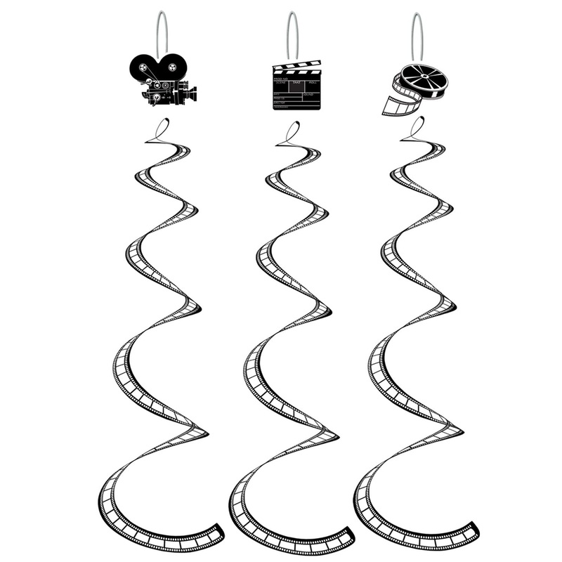 18 Piece Beistle Printed Filmstrip Party Whirls