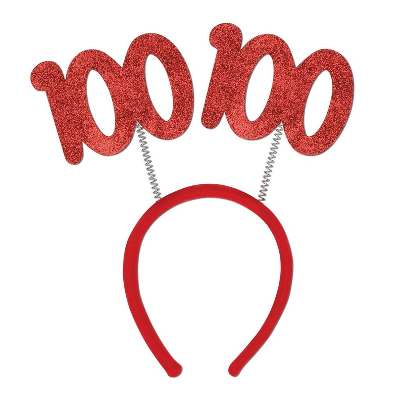 12 Pack Beistle 100th Birthday Party Glittered Boppers