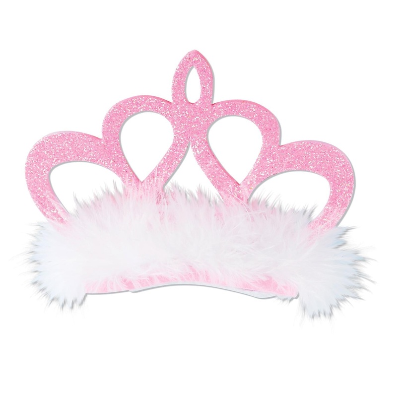 12 Pack Beistle Pink Crown Hair Clip