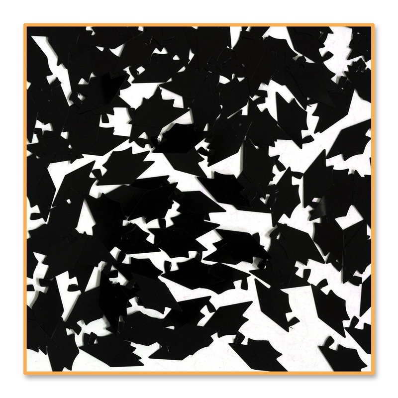 6 Pack Beistle Black Grad Caps Graduation Party Confetti (0.5 Oz/Pkg)