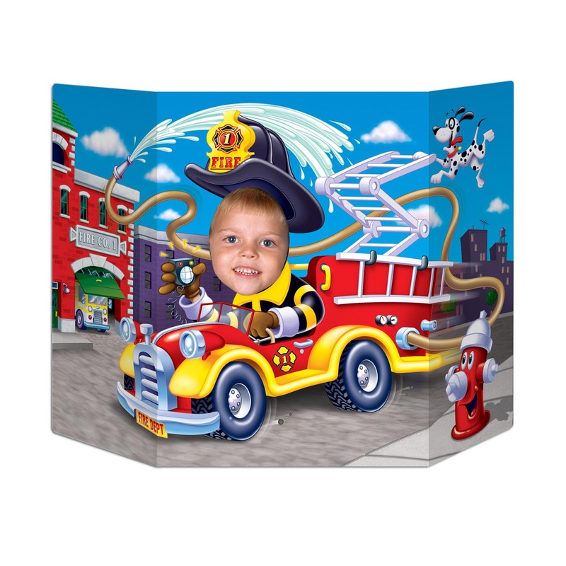 6 Pack Beistle Fire Truck Party Photo Prop