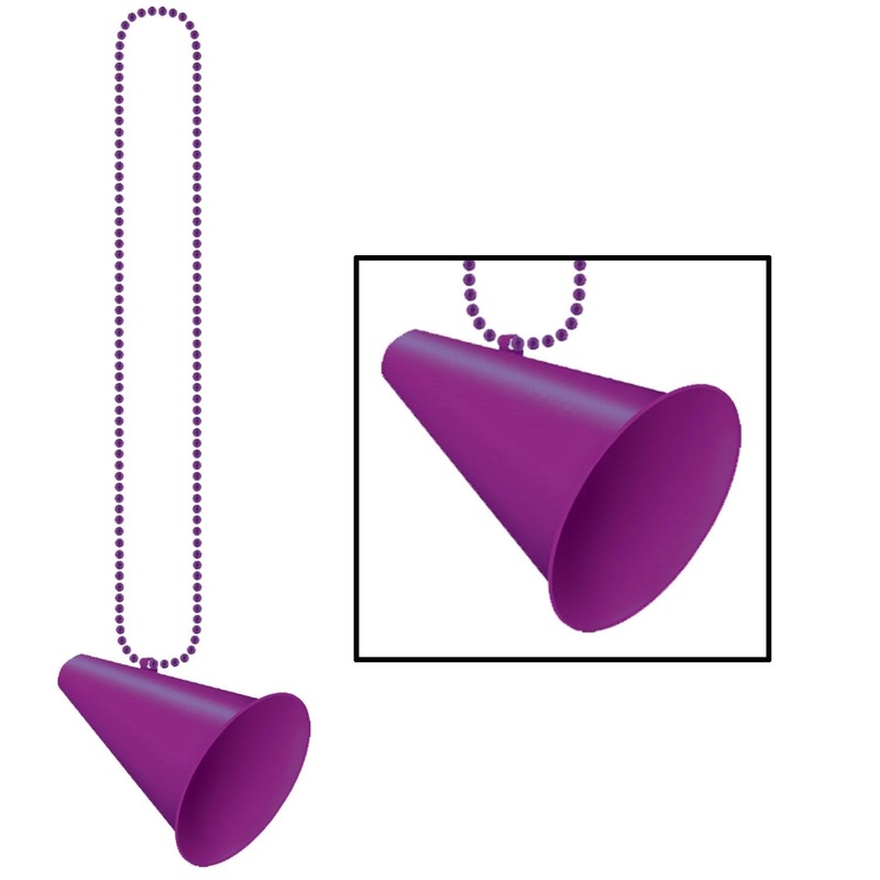 12 Pack Beistle Bead Necklace with Megaphone Medallion