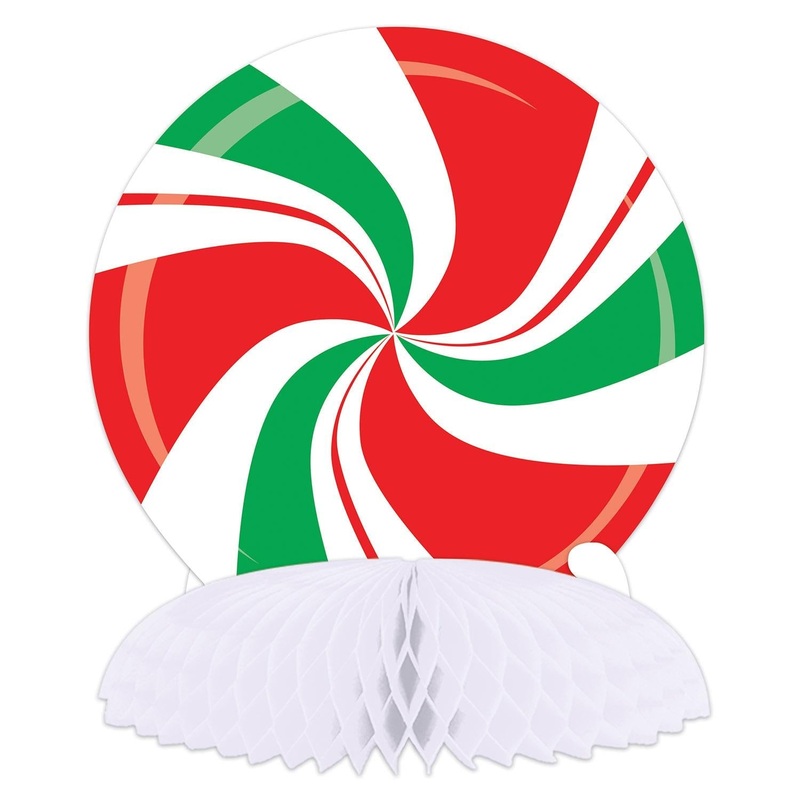 12 Pack Beistle Christmas Peppermint Centerpiece