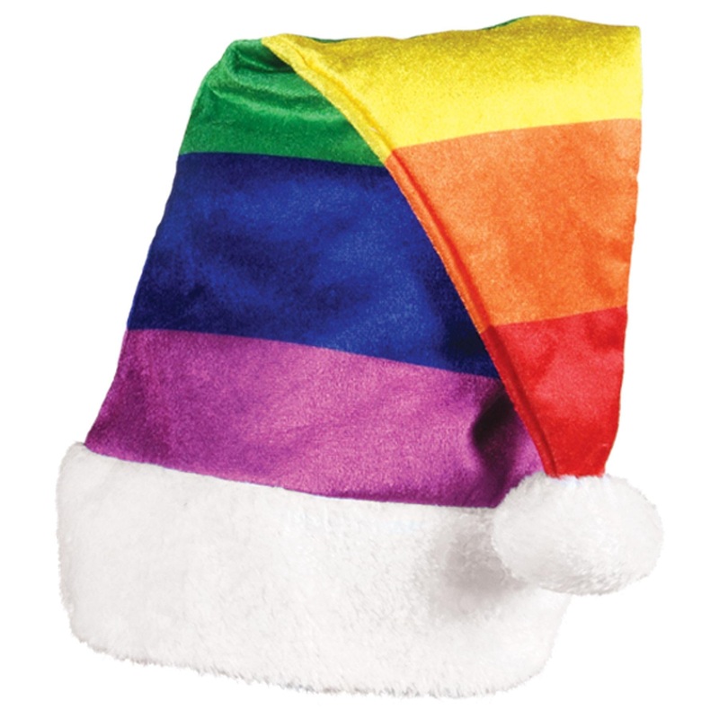 12 Pack Beistle Christmas Rainbow Santa Hat