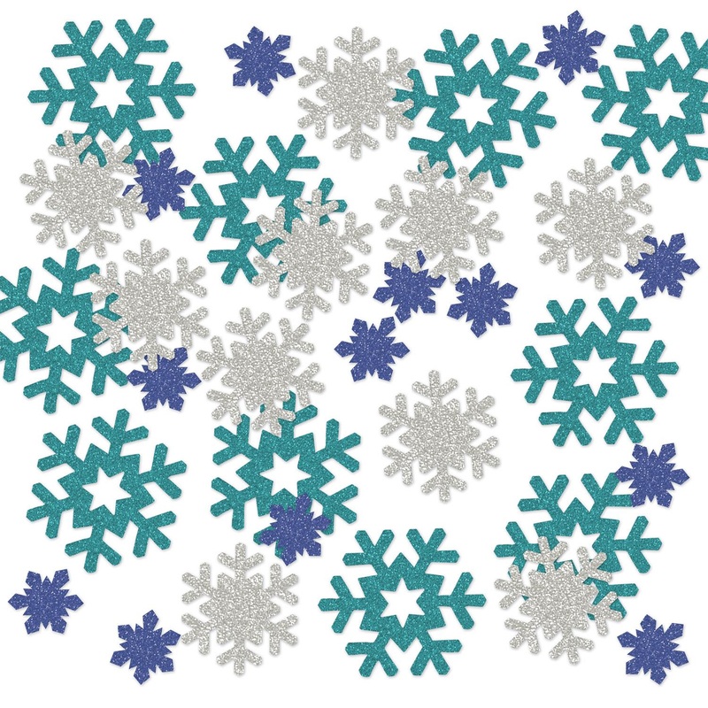 12 Pack Beistle Christmas Snowflake Deluxe Sparkle Confetti (0.5 Oz/Pkg)