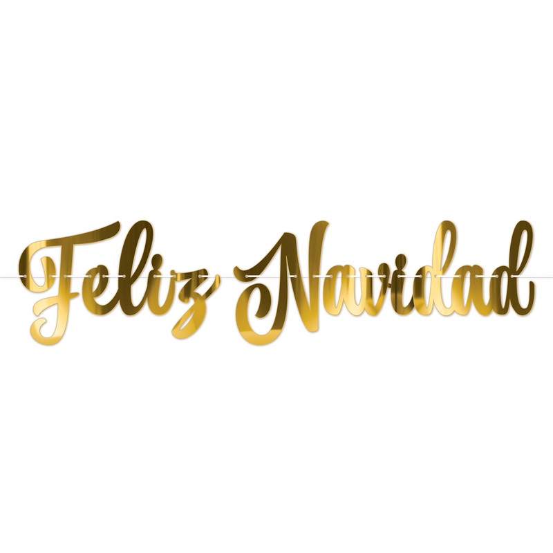 12 Pack Beistle Foil Feliz Navidad Streamer