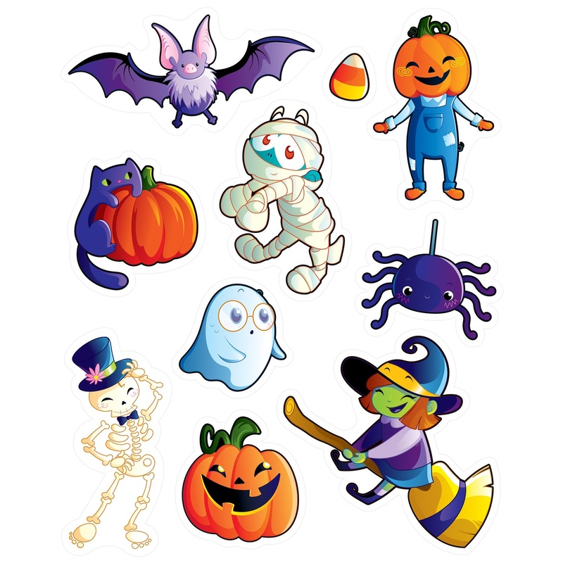 12 Pack Beistle Halloween Friends Cling Sheet