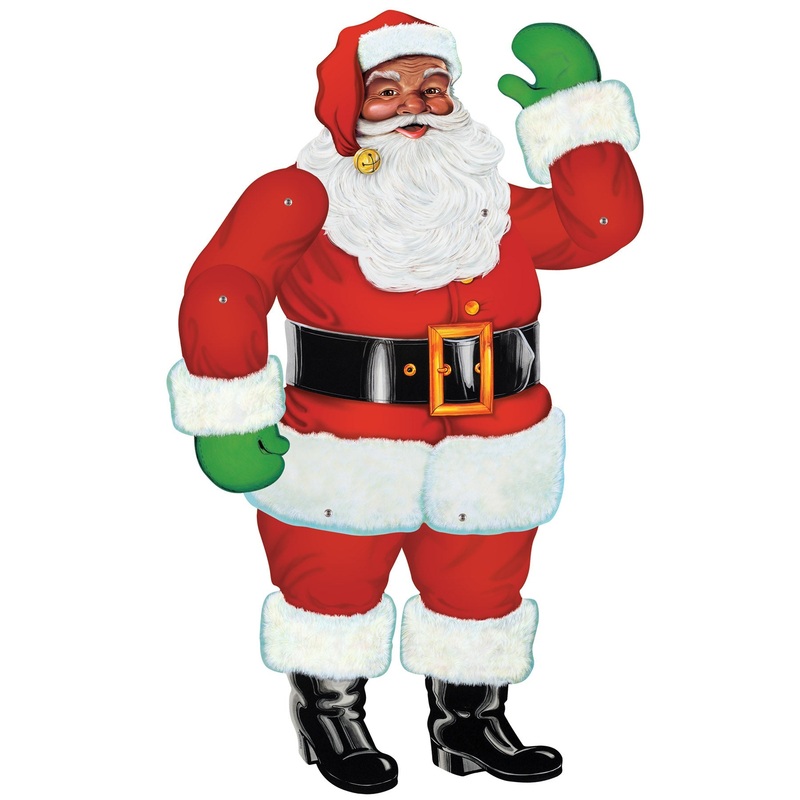 12 Pack Beistle Jointed Santa Wall Decoration