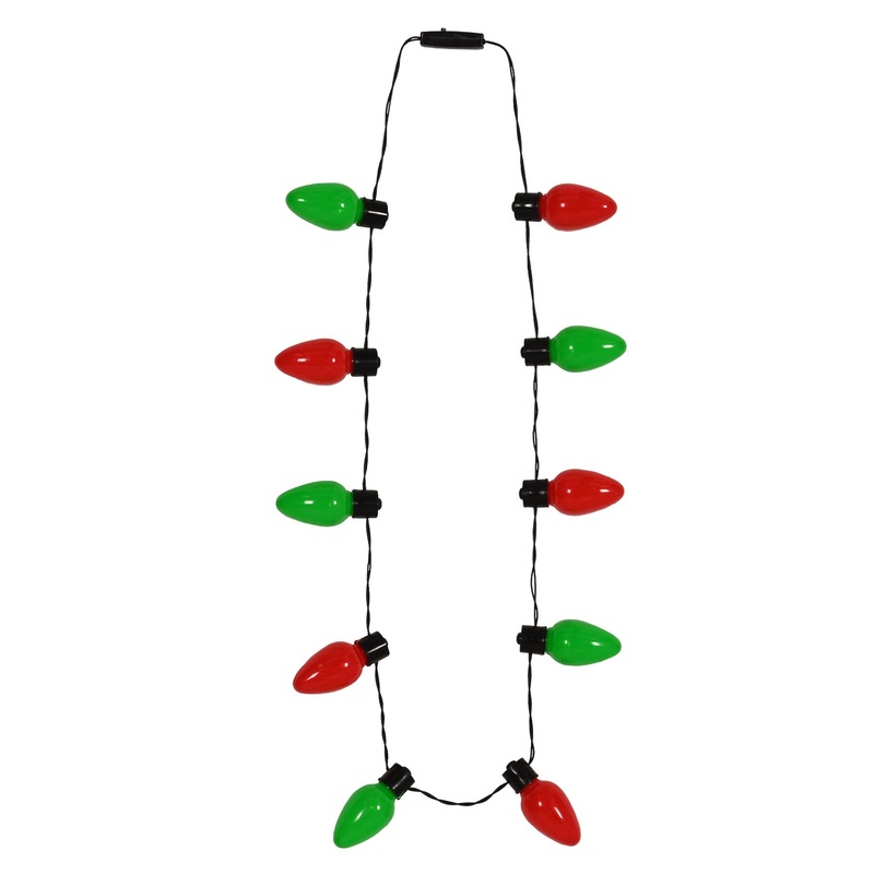 12 Pack Beistle Light-Up Christmas Light Bulb Necklace