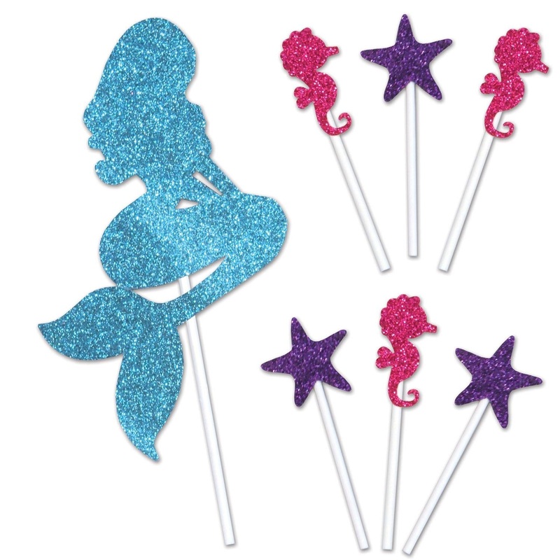 12 Pack Beistle Mermaid Party Cake Topper