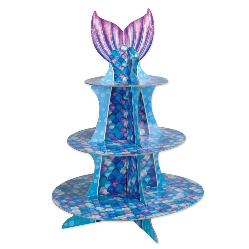 12 Pack Beistle Mermaid Party Cupcake Stand