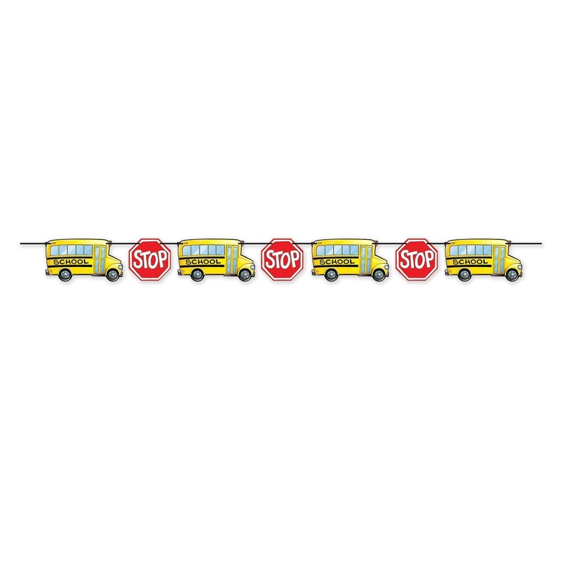 12 Pack Beistle School Bus Party Streamer
