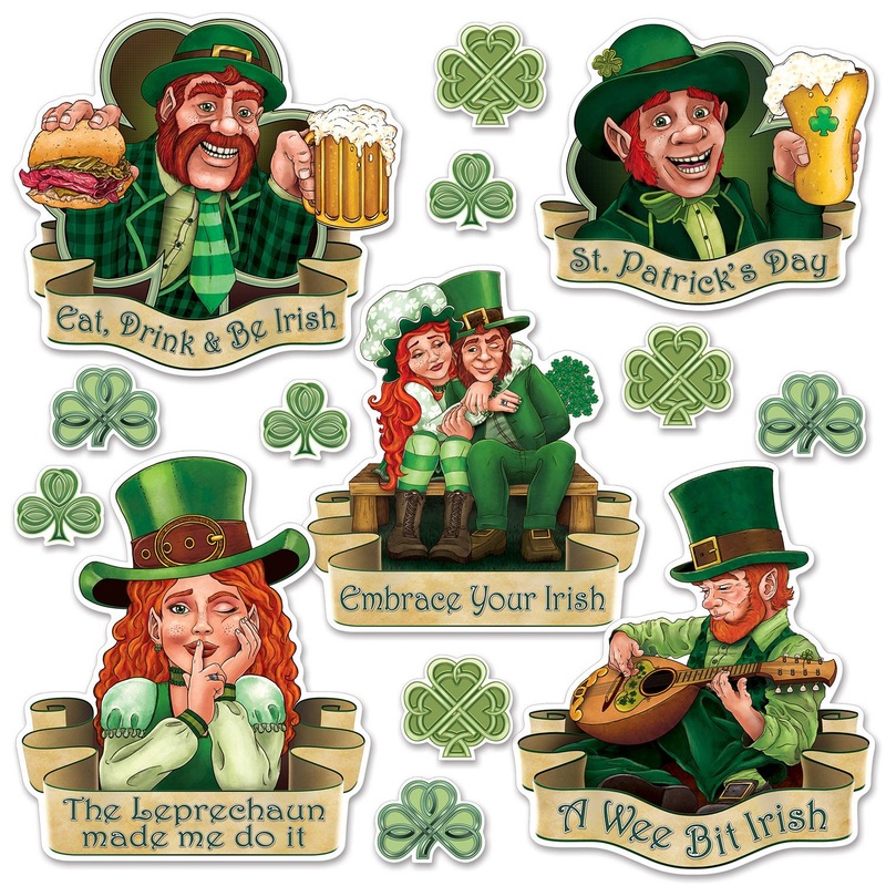 168 Piece Beistle St Patrick's Day Cutouts