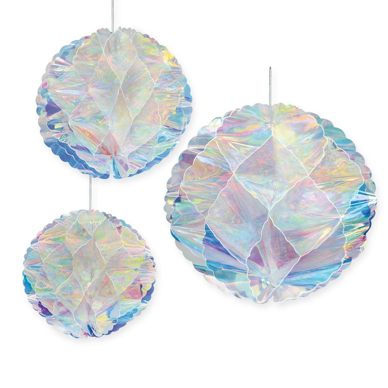 18 Pack Beistle Iridescent Party Honeycomb Balls
