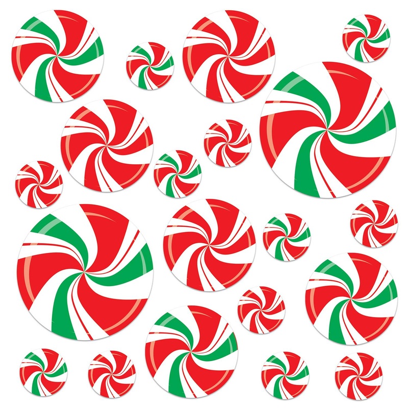 240 Pack Beistle Christmas Peppermint Cutouts