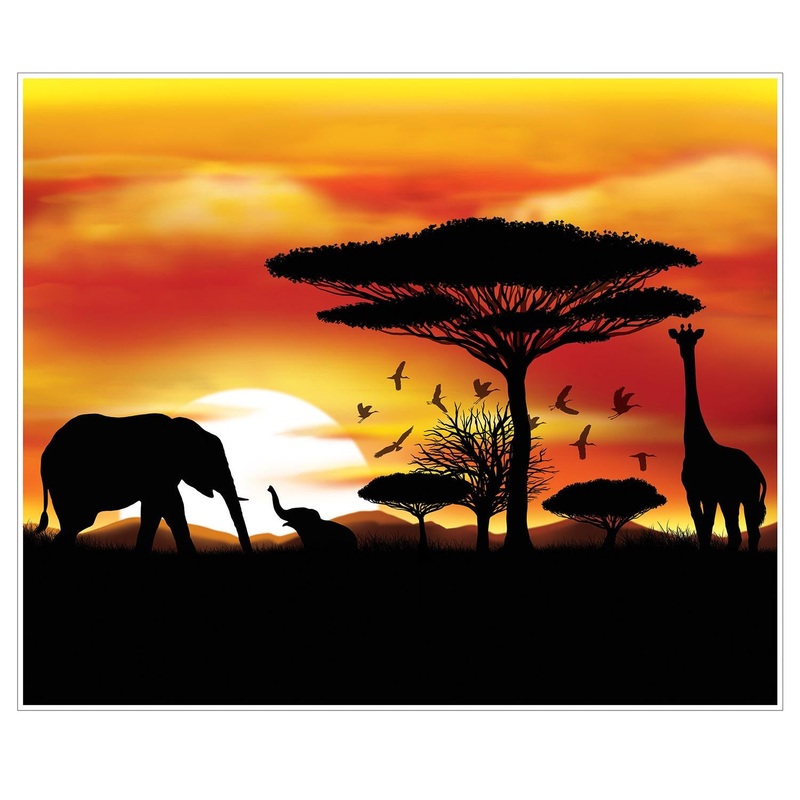 6 Pack Beistle Safari Party Insta-Mural