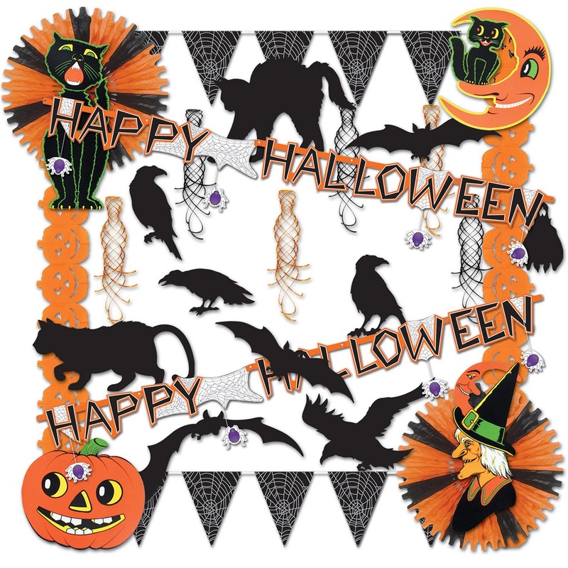Beistle 28 Piece Halloween Trimorama Decorating Kit