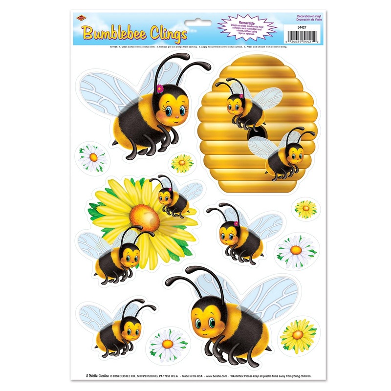 144 Piece Beistle Bumblebee Party Clings