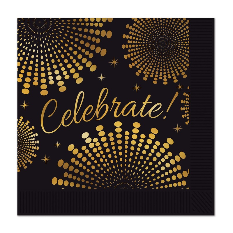 192 Pack Beistle Celebrate! Party Beverage Napkins