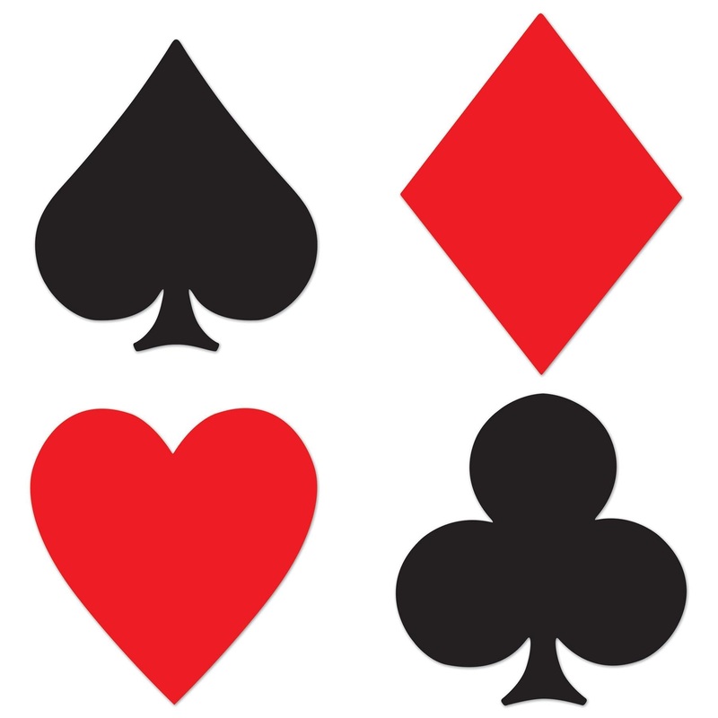 48 Pack Beistle Card Suit Party Cutouts