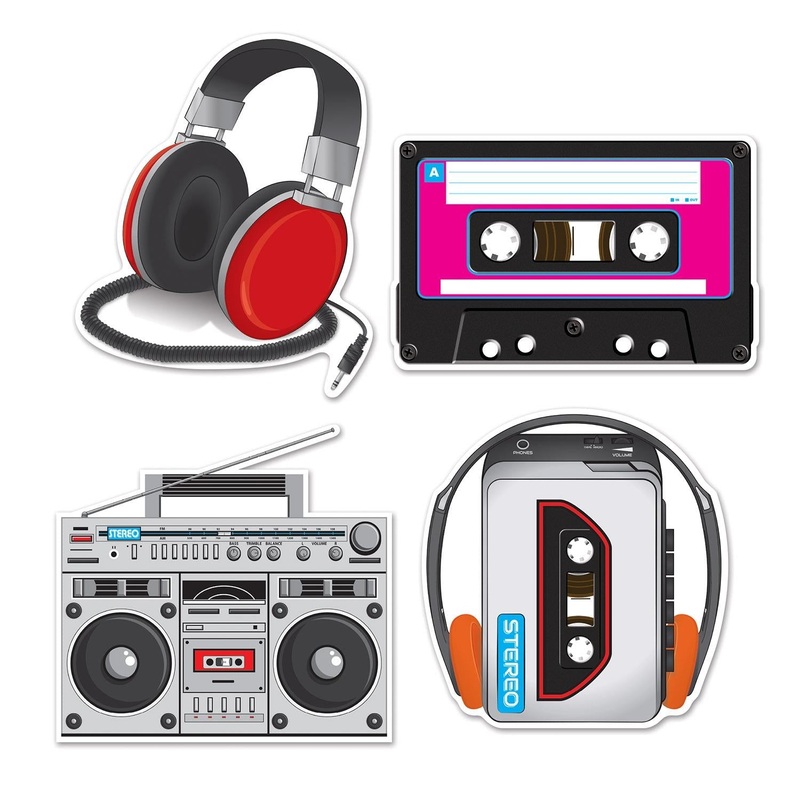 48 Pack Beistle Cassette Player Party Cutouts