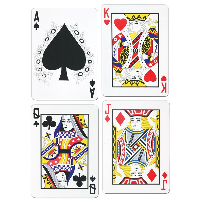 48 Pack Beistle Packaged Playing Card Party Cutouts