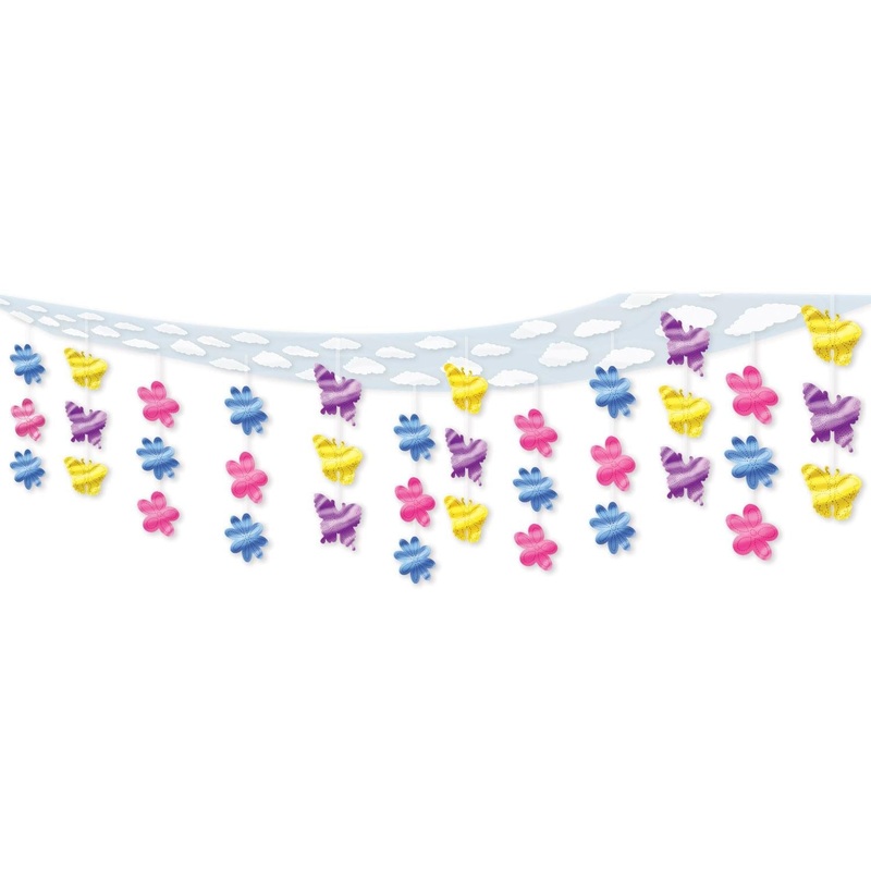 6 Pack Beistle Butterfly/Flower Ceiling Decorations