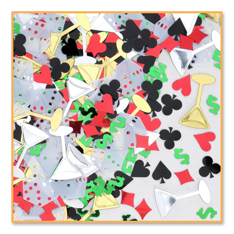 6 Pack Beistle Casino Night Party Confetti (0.5 Oz/Pkg)