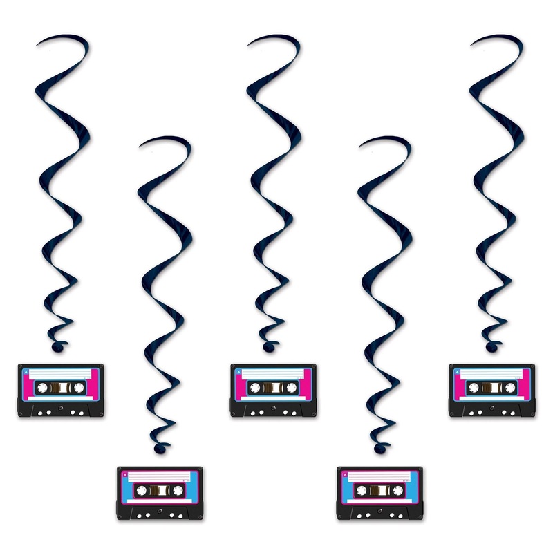 6 Pack Beistle Cassette Tape Party Whirls