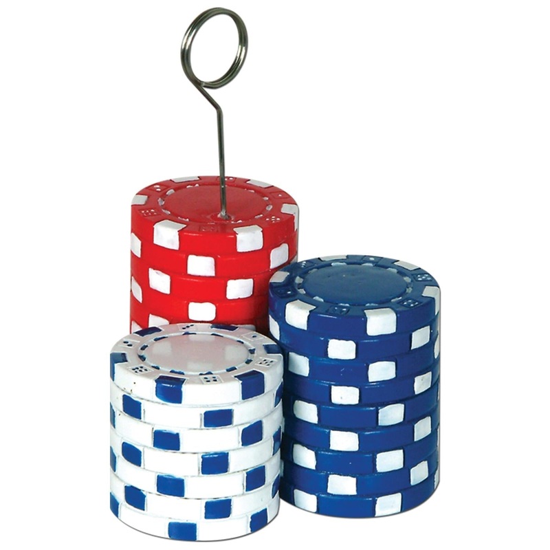 6 Pack Beistle Poker Chips Photo/Balloon Holder