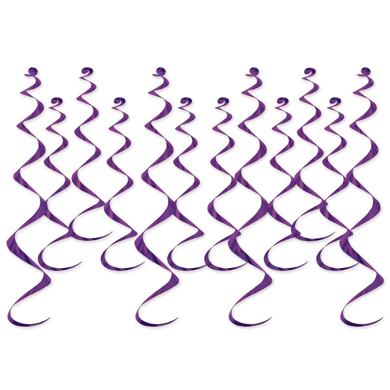 72 Pack Beistle Metallic Party Whirls purple