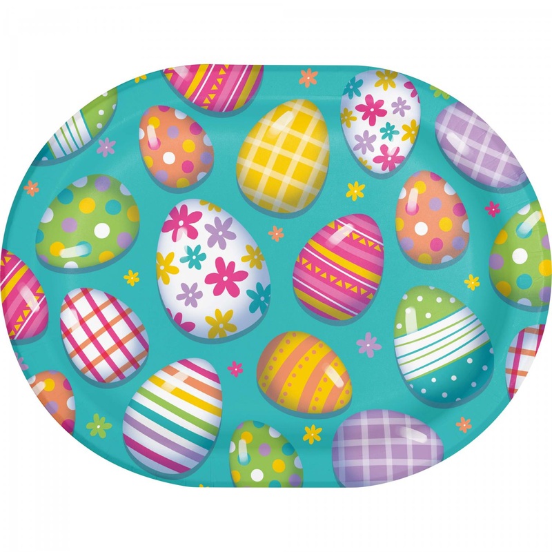 Happy Eggster Easter Oval Platter (8/Pkg)
