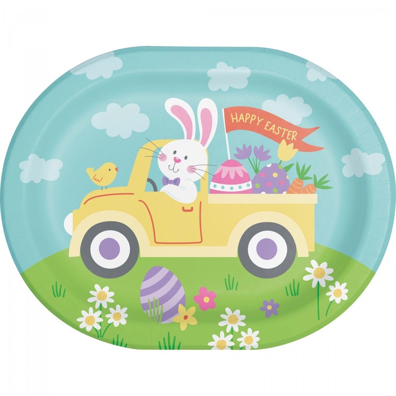 Hippity Hoppity Easter Oval Platter (8/Pkg)