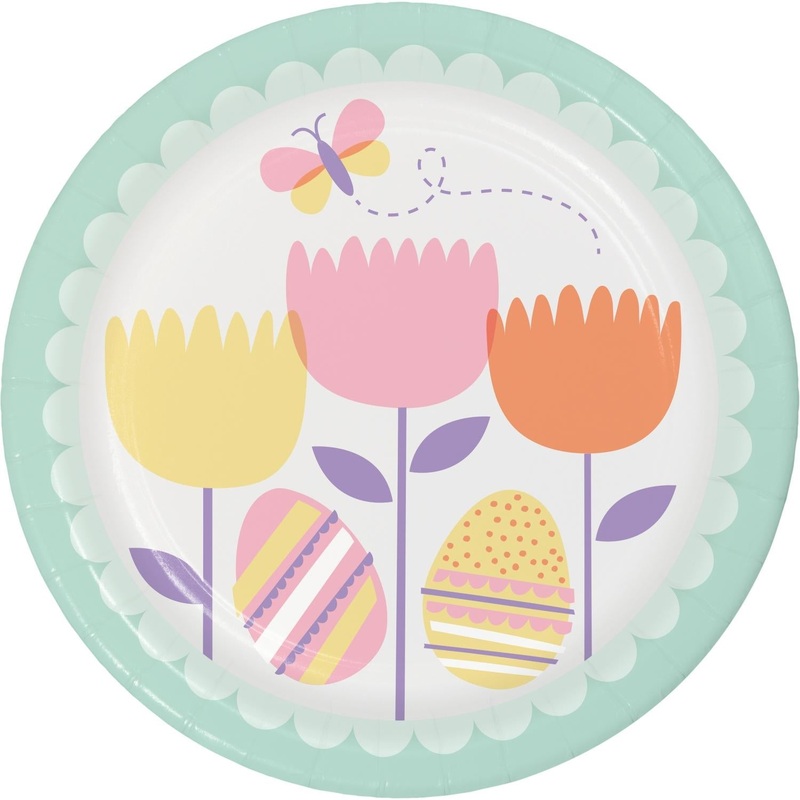 Modern Easter 6.75" Paper Dessert Plate (8/Pkg)